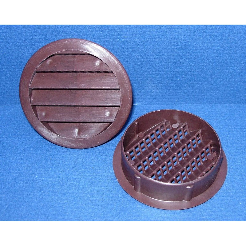 Maurice Franklin 2.5" Round Plastic Vent - Brown - Package