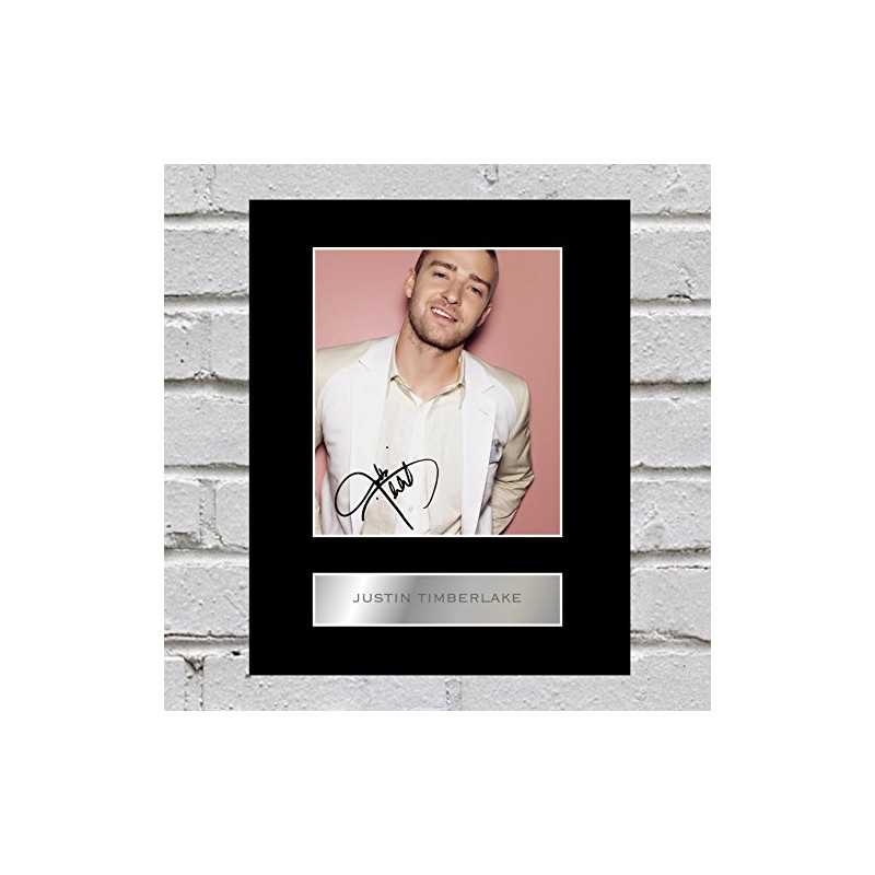 Justin Timberlake Signed Mounted Photo Display