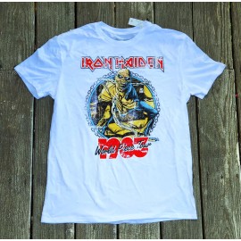 IRON MAIDEN World Piece Tour 1983 Shirt - LRG - Metal Rock Punk Grunge 666 NEW