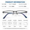 M.A.K 3pcs Reading Glasses Men, Metal Blue Light Blocking Readers,