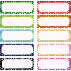 50 Pieces Magnetic Name Tags Dry Erase Labels White Board Nameplates Sticker for School Office Home, 3 x 1.2 Inch, 10 Colors (Cute)