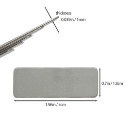 304 Stainless Steel Engraving Blank Labels Rectangle Stamping Blank Metal Signs for Engraving 25pcs 5x1.8cm