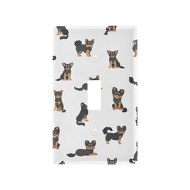 YYZZH Pretty Chihuahua Dog Pattern Toggle Switch Cover Switch Plate 2.9" X 4.6" Light Outlet Wall Plate Decoration Wallplate Cover