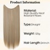 Benehair Straight Hair Extensions 24 Inches Invisible Wire Hair Extensions