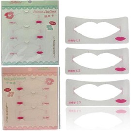 3 Pcs Lip Liner Stencils Lip Painting Template Women Lip Make Up Mold Card Beginner Cosmetic Aid Tools, Lip Liners