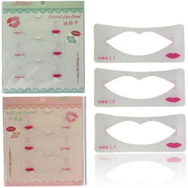 3 Pcs Lip Liner Stencils Lip Painting Template Women Lip