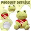 ZPSOSPZ Cute Frog Plush in Red LOVE Sweater, Adorable Stuffed