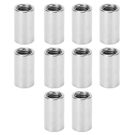 Tissting Long Rod Nuts M10 x 1.5 mm 14 mm OD 25 mm Length Round Long Nuts Threaded Sleeves Stainless Steel Internal Thread Connection Nuts Set for Replacement Maintenance Pack of 10