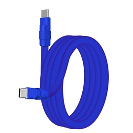 chubbycable Chubby 2.0 Fast Charging Cable Durable Soft Silicone USB C Cable 240W Extra Thick Phone Charger Cord Data Transfer Cord, Dark Blue+Dark Blue, Type-C to Type-C, 8.2FT