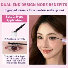 Elyzza DIY Eyelash Extension Bond & Remover Infused With Vitamin E –Strong Hold Waterproof 2 In 1 Cluster Lash Glue For DIY Lash Extensions Gentle Comfortable Individual Lash Adhesive For All Day Wear