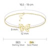 Sofia Milani - Women's Bracelet 925 Silver Butterfly Pendant, Yellow