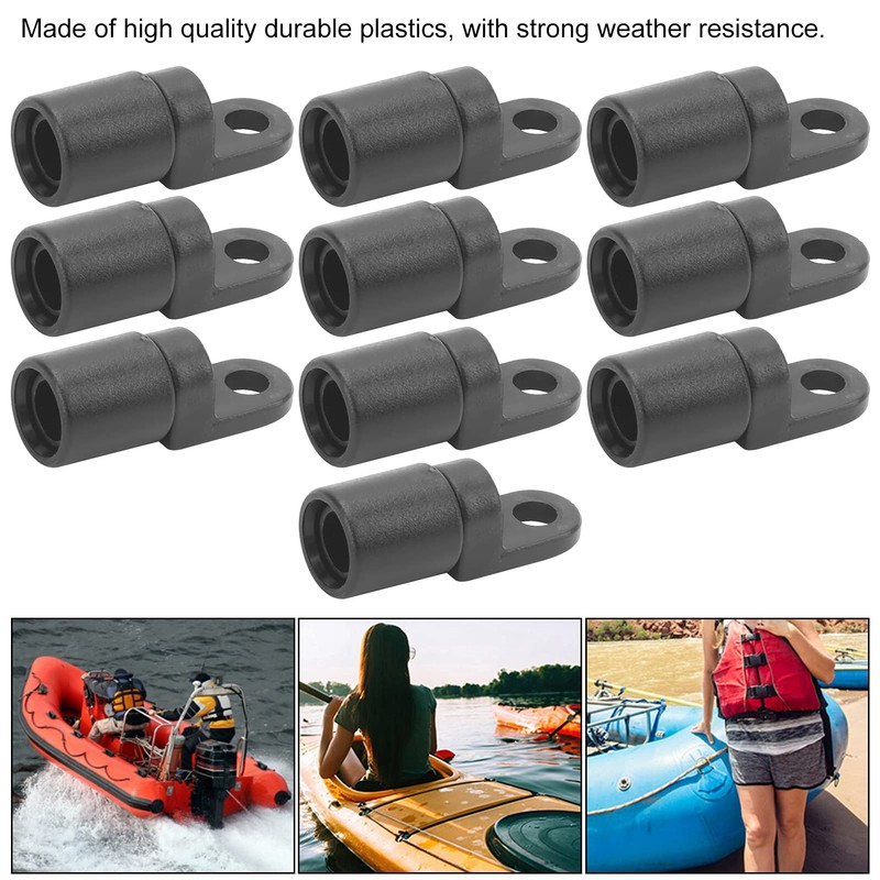 10Pcs Kayak Canoe Bungee Shock Cord Hook Bungee Terminal End