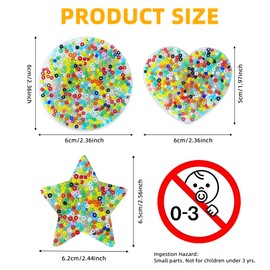 3Pcs Picky Pad for Fidget Toys, Adults Kids Glow at Night Round/Heart/Star Picky Pad Fidget, Reusable Skin Picking Fidget Toys, Adults Anxiety Relief Sensory Toys for Autism