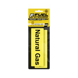 Fuel Stickers Natural Gas Sticker - Fuel Label Sign for Storage Tank, Container and Pipe - Weather Proof, Extreme Stick, Indoor/Outdoor Rated - Natural Gas Label by Fuel Stickers - USA Made (6x2 inch), 10 Labels