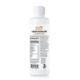 Concentrated Liquid Sucralose Sweetener, 25% Concentrated Sugar Alternative, 8 oz. Bulk for Drinks, Food, and Pastries, Zero Calories and No Carbs (1- Pack)