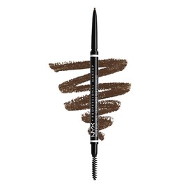 NYX Professional Makeup Micro Brow Pencil, Double-Ended, with Extendable Eyebrow Pencil and Brush, Vegan Formula, Shade: Brunette