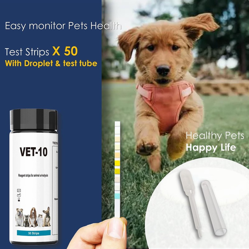 QMARK Urine Test Strips for Cats & Dogs, 50 Count,