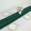 Tableclothsfactory 10FT Hunter Emerald Cheesecloth Table Runner, Gauze Fabric Boho