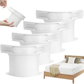 MLLNFUE Bed Sheet Holder-Lock Sheet Holder for Corners Keep Sheets Firm & Tight - Heavy Duty Bed Sheet Holder with Locks Strips for All Sheet/Mattress Sizes (WHITE-4PCS)