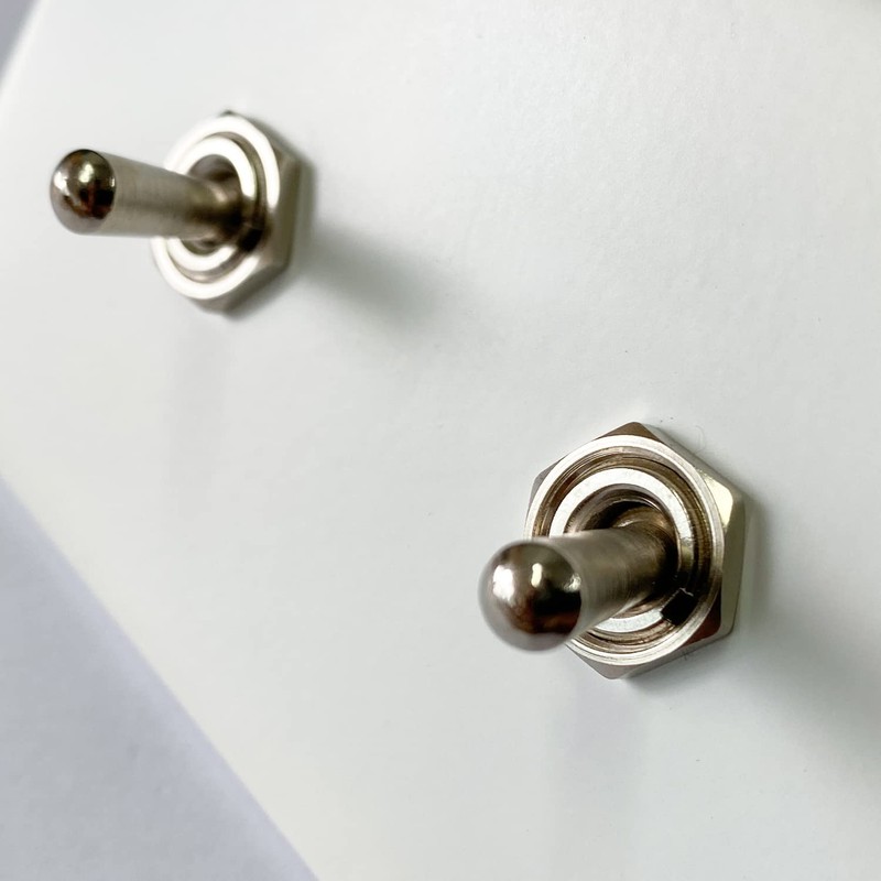 ARUASTUDIO Aruastudio Retro Interior Light Switch ON-Off Set, Switch Plate,