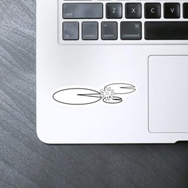 Azeeda 'Lily Pads' White Premium Vinyl Decal Sticker – Waterproof, Durable & Easy to Apply - Ideal for Car Bumpers, Windows, Bins and More (DW00000410)
