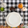CUSUGBASO Thanksgiving Tablecloth 60x84 Inch Rectangle - Black Plaid Pumpkins