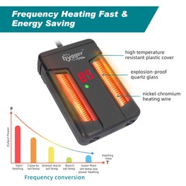 hygger Aquarium Heater,75W/150W/300W Submersible Fish Tank Water Heater Double Quartz Explosion-Proof with for Freshwater Saltwater Tank