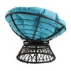 OSP Home Furnishings Wicker Papasan Chair with 360-Degree Swivel, Large,