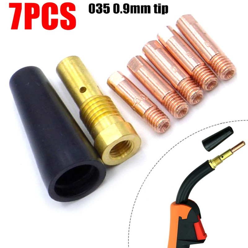 7Pcs MIG Welding Gun Kit, Gasless Nozzle Tips for Century
