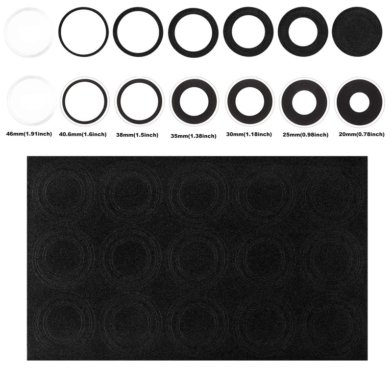 SPLF 120 Pieces 46mm Coin Capsules and 7 Sizes (20/25/30/35/38/40/46mm)