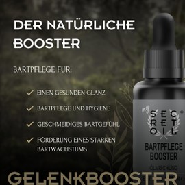 mySecretOil Beard Care Booster 50 ml - Deeply Effective Oil Blend for Your Individual Beard Care - Beard Oil for Shine & Growth - Valuable Ingredients for Beard and Skin