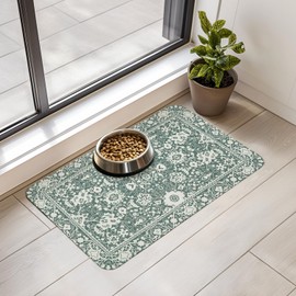 Dog Food Mat for Floors Waterproof Quick Dry Pet Placemat Cat Feeding Bowls Mats for Food and Water, Eco-Friendly Dog Accessories Diatomite Pets Supplies 12" X 20"