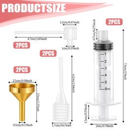 2 Set Perfume Refill Pump Tools Plastic Perfume Dispenser Transfer Tools Kit Include 2 Clear Pump, 2 Dropper, 2 Funnel for Refill and 2 Perfume Extractor Refill Tool for Perfume Oils Liquid