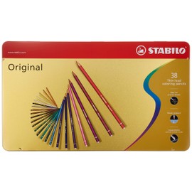 Premium Colouring Pencil - STABILO Original Metal Box of 38 assorted colours