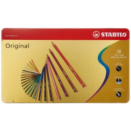 Premium Colouring Pencil - STABILO Original Metal Box of 38 assorted colours