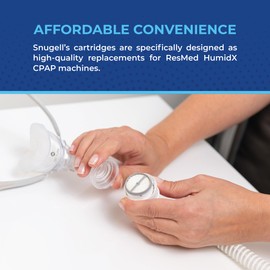 HumidX Plus for Airmini CPAP Machine by Snugell | 12-Pack | ResMed Airmini HumidX Plus Replacement Cartridges | Compatible with P10 Nasal Pillows & N20/N30 Nasal Masks (12)