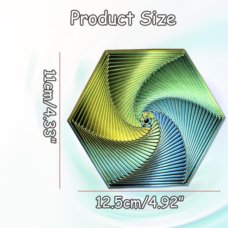 Echehi Gradient Fractal Fidget Hexagons for Kids Adults, 3D Spiral