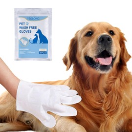 Jiakalamo Wash Free Wipes Dog Cleaning Gloves Wipes,Pet Grooming Gloves Disposable Pets Grooming Wipes for Dogs & Cats,Gentle Deodorizing Wipes for Puppy Kitten
