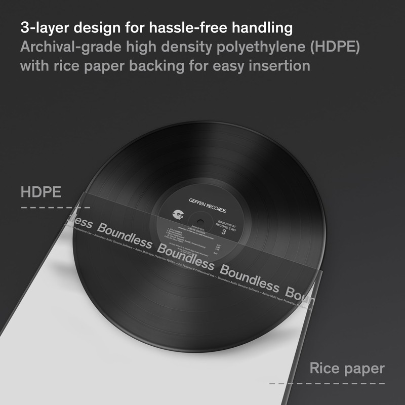 Boundless Audio Vinyl Record Sleeves - 50 x Premium Vinyl