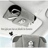 Guibell Soporte para Anteojos de Sol Auto Piel Magnético Gris