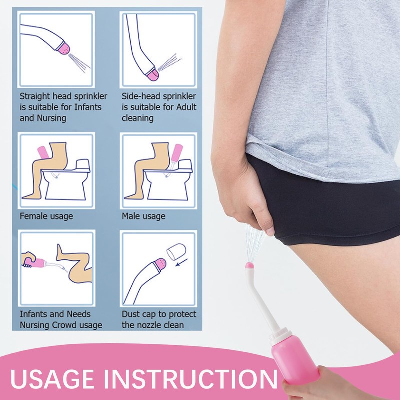 500ml Reusable Vaginal Cleansing System - Postpartum Douche Bottle with