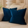 JUSPURBET Navy Blue Decorative Velvet Throw Pillow Covers 18x18 inch
