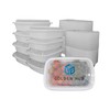 Golden Hub - 15/30/50 Sets Reusable White Rectangular 24/38oz Meal