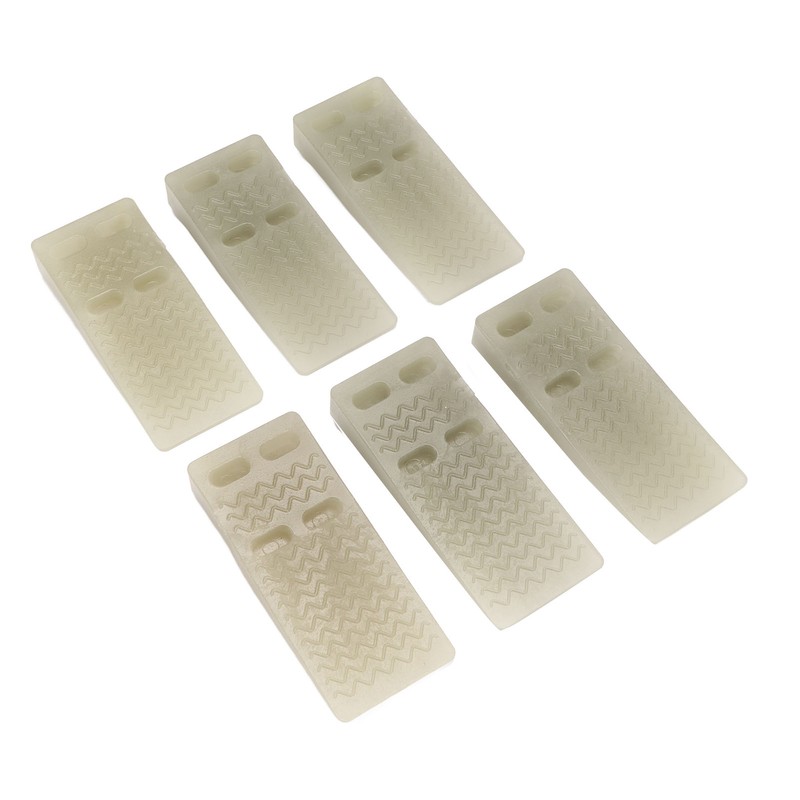 6Pcs Door Stoppers Rubber Wedge Stops Windproof Crashproof Fluorescent for