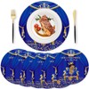 Andrain 50 Pieces Paper Placemats for Royal Prince Baby Shower,