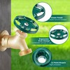 Dreyoo Outdoor Faucet Handles 3/8 in 12 Point, Green Oval