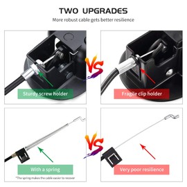 Baridwon Mango y Cable de Metal para sillón reclinable (2 Juegos), Mecanismo de Piezas de reparación de sillón reclinable Compatible con la mayoría de los Muebles de la Silla Sofá