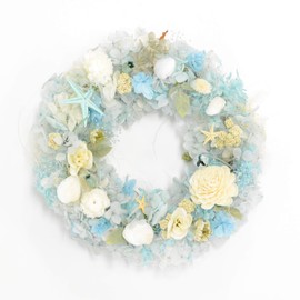 Lulu's Lulu's Shell Wreath Natural Wreath Preserved Flower Size (W x D x H): Approx. 8.7 x 2.0 x 8.7 inches (220 x 50 x 220 mm) Shell Wreath Lulu's-1124