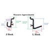 Plastic Black J and L Style Peg Board Hooks Combo