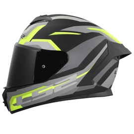 LS2, Integral Motorcycle Helmet RAPID III HYPER Black HV Yellow, M | 3 Schalengrößen